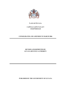 Capital Gains Tax Act - Private Sector Commission