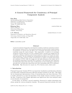 A General Framework for Consistency of Principal Component