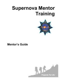 Supernova Mentor Training