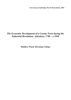 The Economic Development of a County Town during the Industrial