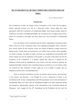 MY FUNDAMENTAL DUTIES UNDER THE CONSTITUTION OF INDIA