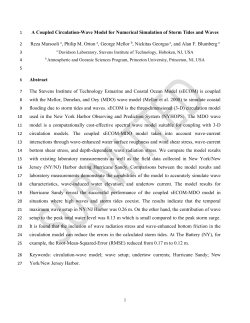 A Coupled Circulation-Wave Model for Numerical Simulation of