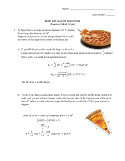 Math 120, Quiz #5 SOLUTIONS Ѳ