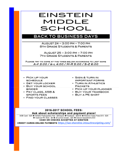 EINSTEIN MIDDLE SCHOOL - Shoreline School District