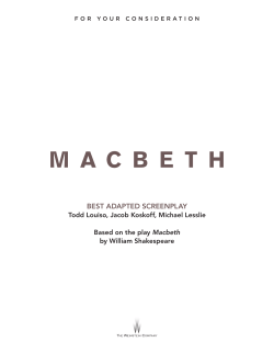 Macbeth - TWC Guilds
