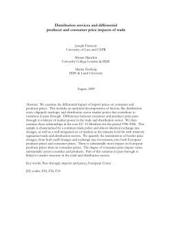 Distribution services and differential producer and consumer