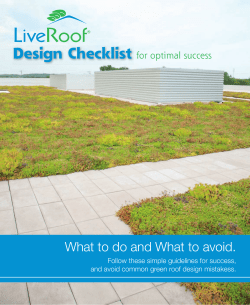 Design Checklist - LiveRoof Texas, LLC | Green Roofing