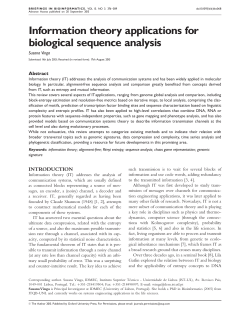 Information theory applications for biological
