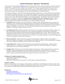 Annual Performance Appraisal - Introduction