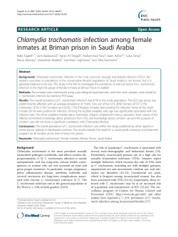 Chlamydia trachomatisinfection among female inmates at Briman