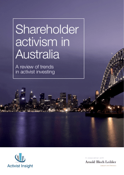 Shareholder activism in Australia