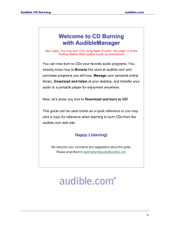 CD Burning with AudibleManager