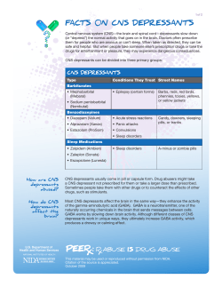 Facts 0n CNS Depressants