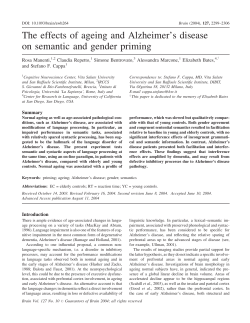 The effects of ageing and Alzheimer`s disease on semantic