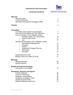 Leadership Handbook - International Claim Association