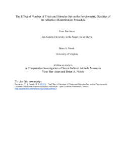 The Effect of Number of Trials and Stimulus Set on the Psychometric