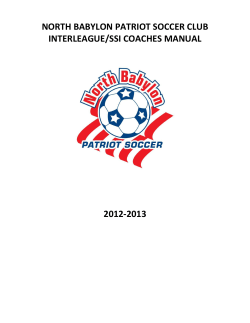 SSI Coaches manual 9-5-12 - North Babylon Patriot Soccer
