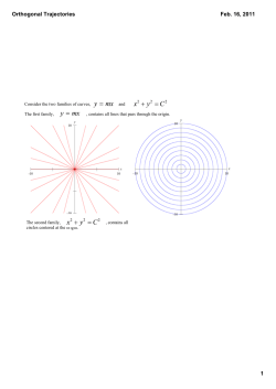 Orthogonal Trajectories