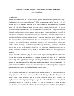 Engagement of Muslim Religious Leaders for the Prevention of HIV