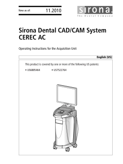 Sirona Dental CAD/CAM System CEREC AC