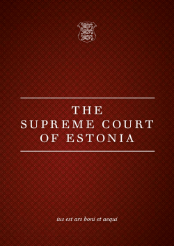 The Supreme CourT of eSTonia