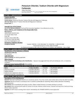 Potassium Chloride / Sodium Chloride with Magnesium Carbonate