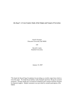 Kto kogo?: A cross-country study of the origins and targets of terrorism