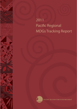 2011 Pacific Regional MDGs Tracking Report