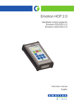 Option - Handheld control panel 2.0