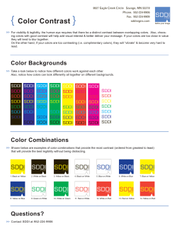Color Contrast - SDDI Sign Systems
