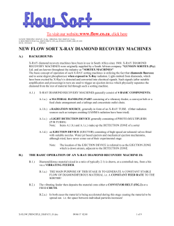 new flow sort x-ray diamond recovery machines