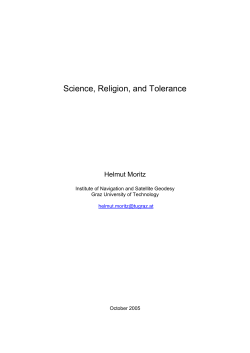 Science, Religion, and Tolerance