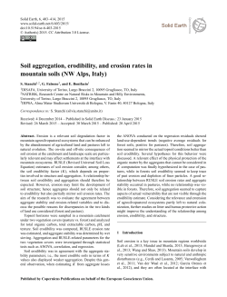 Soil aggregation, erodibility, and erosion rates in