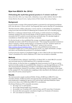 Debunking the myth that general practice is `6 minute medicine`