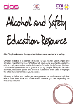 Aim: To give students the opportunity to explore alcohol and safety