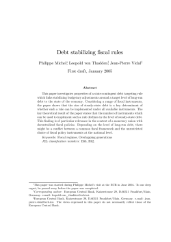 Debt stabilizing fiscal rules