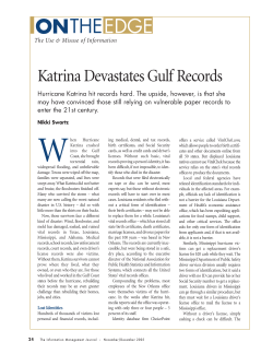 Katrina Devastates Gulf Records