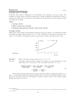 Section 2.2 Average rates of change