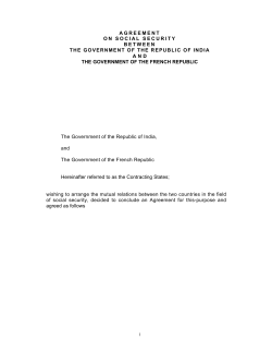 AGREEMENT ON SOCIAL SECURITY BETWEEN THE