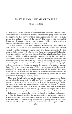 MARX, BLANQUI AND MAJORITY RULE