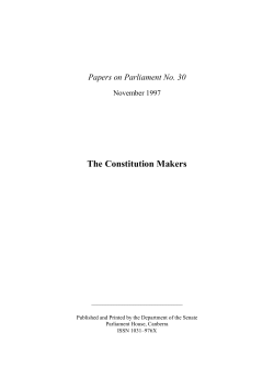 Papers on Parliament No. 30 - November 1997