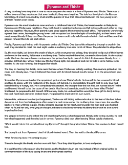 A very touching love story that is sure to move anyone who reads it