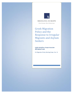 Greek Migration Policy and the Response to