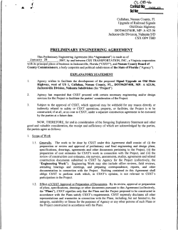 preliminary engineering agreement