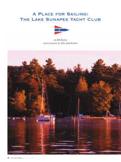 A Place for Sailing: The Lake Sunapee Yacht Club