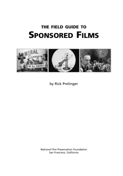 Sponsored Film Guide.qxd - National Film Preservation Foundation