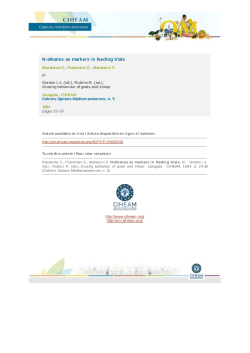 N-alkanes as markers in feeding trials