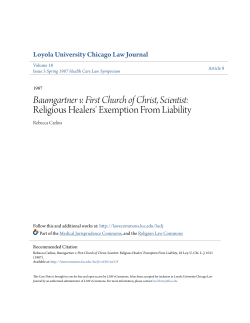 Baumgartner v. First Church of Christ, Scientist