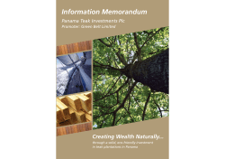 panama teak information memo