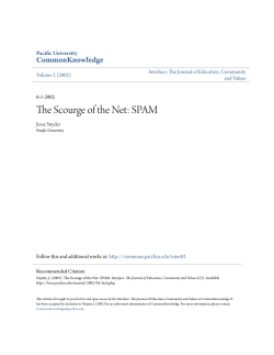 The Scourge of the Net: SPAM - CommonKnowledge